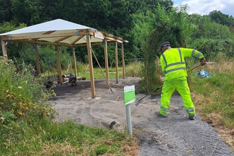 Ideverde working on gazebo