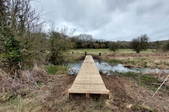 boardwalk stretching into distance