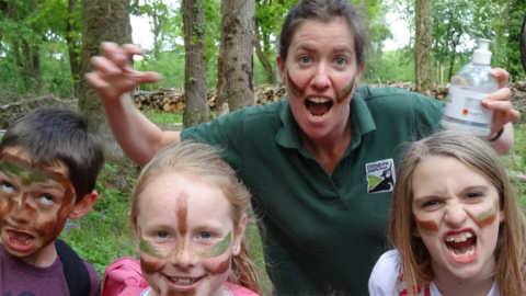 Pupils at forest school