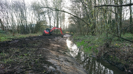 Clackers Brook gentle sloping bank