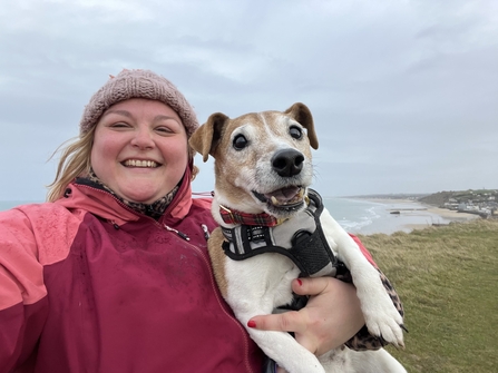 Carrie Starbuck with Jack Russell Dougie